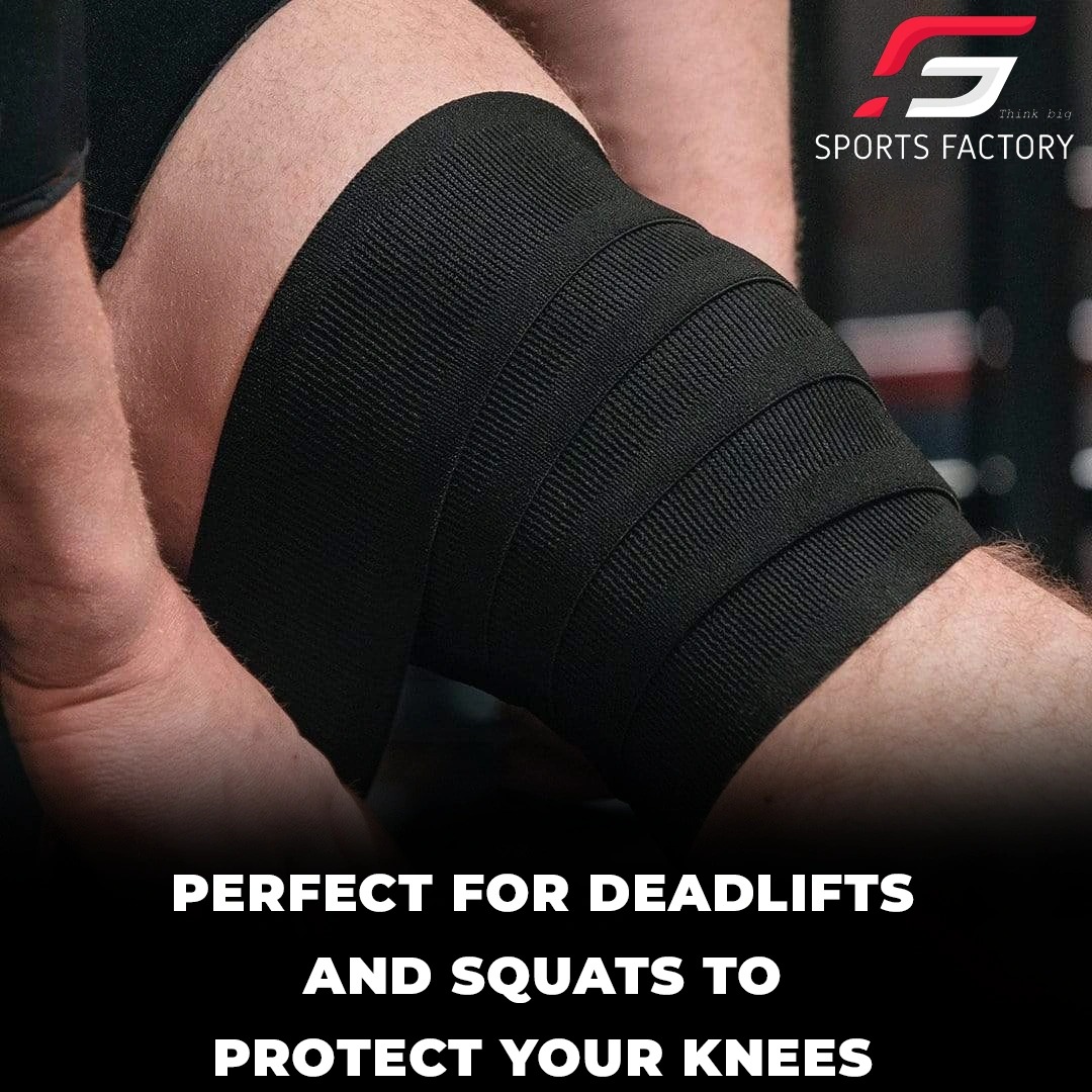 sports-factory-knee-wraps-for-weight-lifting-elasticated-compression-powerlifting-support-bandage-great-for-squats-bodybuilding-gym-fitness-training-and-olympic-lifting-2
